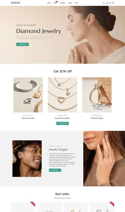 Jewellery & Retail Website Design Preview - Digi Mentors Media