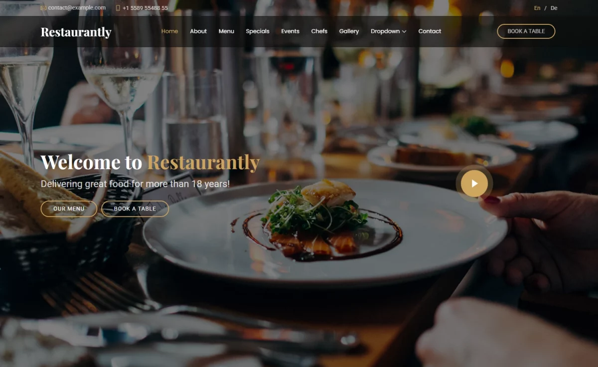 Restaurant Website Design Preview - Digi Mentors Media
